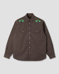Camisa Western - Popelina Negra Lavada
