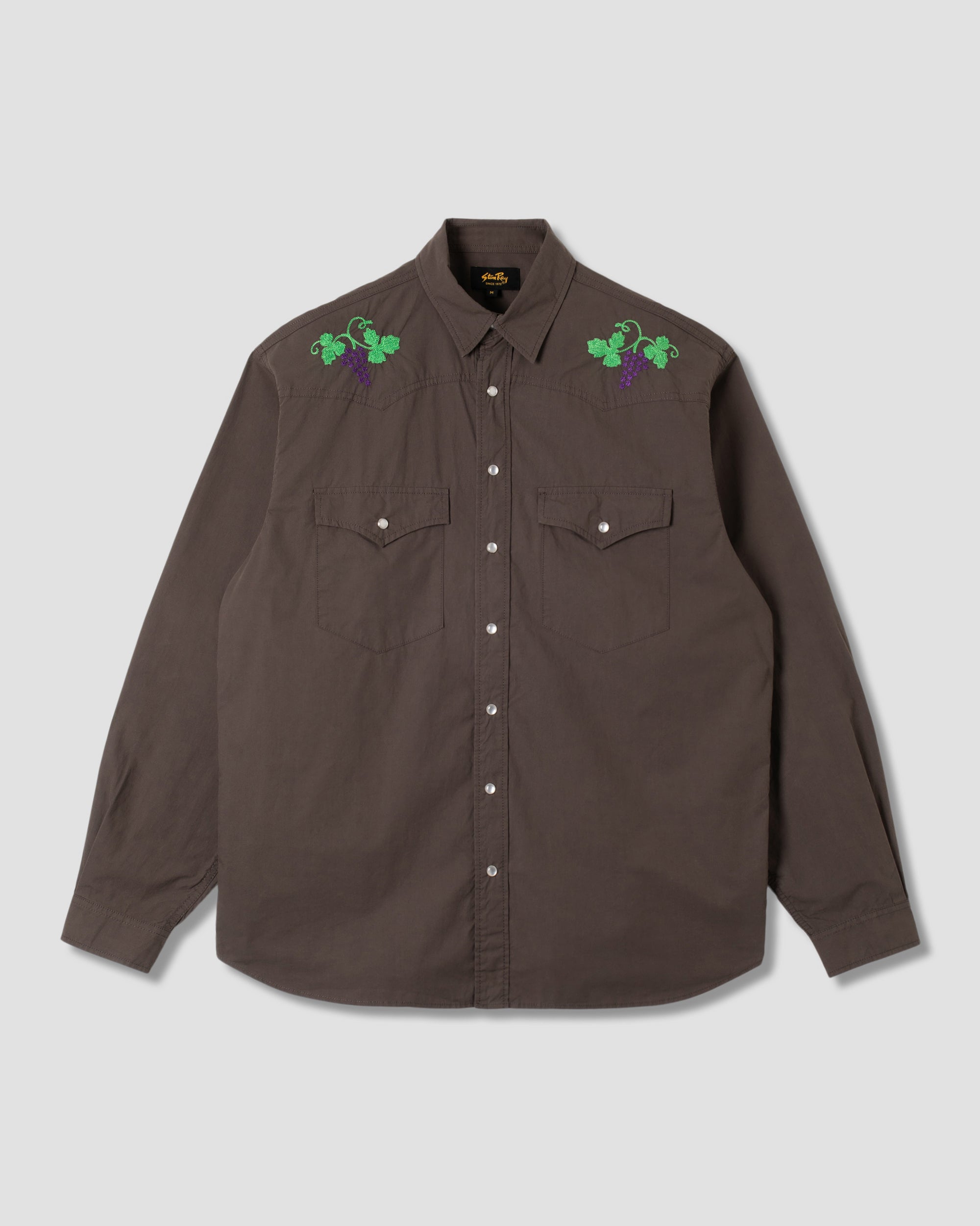 Camisa Western - Popelina Negra Lavada