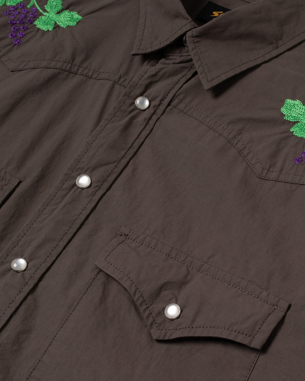 Camisa Western - Popelina Negra Lavada