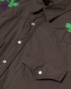 Camisa Western - Popelina Negra Lavada