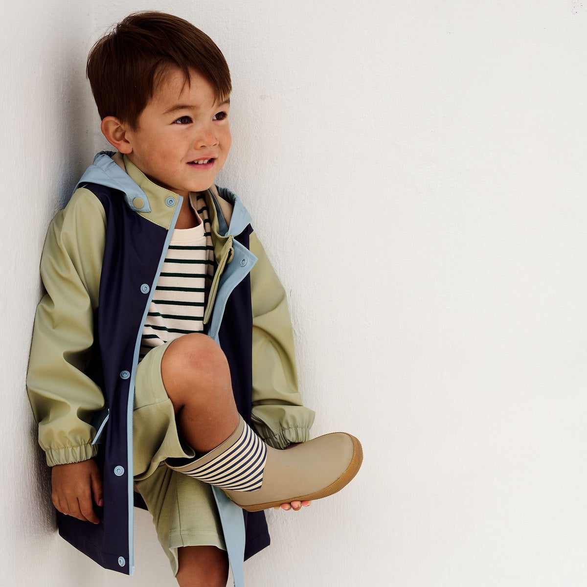 Botte En Caoutchouc Juno - Blue Stripe - Junior