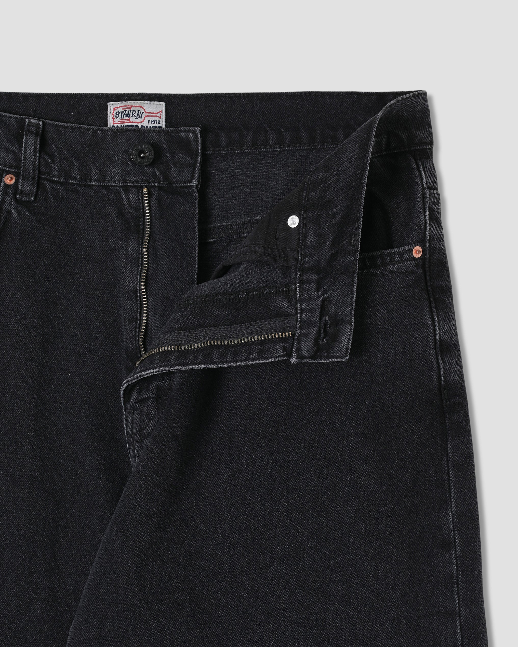 Wide 5 - Stonewashed Black Denim