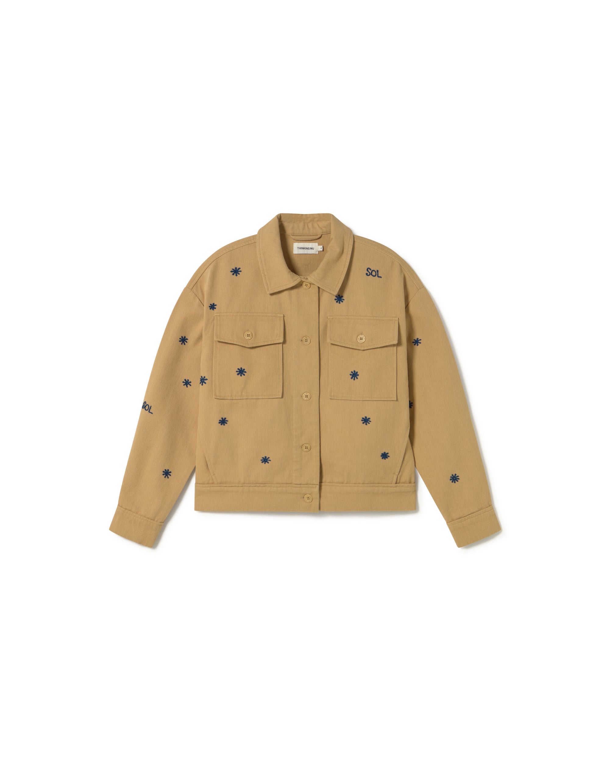 Chaqueta sol cadena beige Frans sostenible - silueta 1