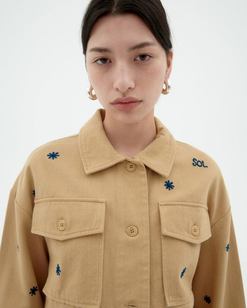 Chaqueta sol cadena beige Frans sostenible-3