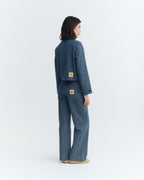Chaqueta rayas tinte natural railway Astrid sostenible - 4