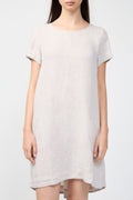 Pleated-Back Straight Dress - Wheat - Women
