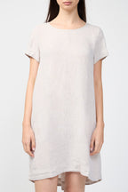 Pleated-Back Straight Dress - Wheat - Women