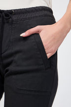 Short Utilitaire Drapé Doux - Pigment Carbone - Femme