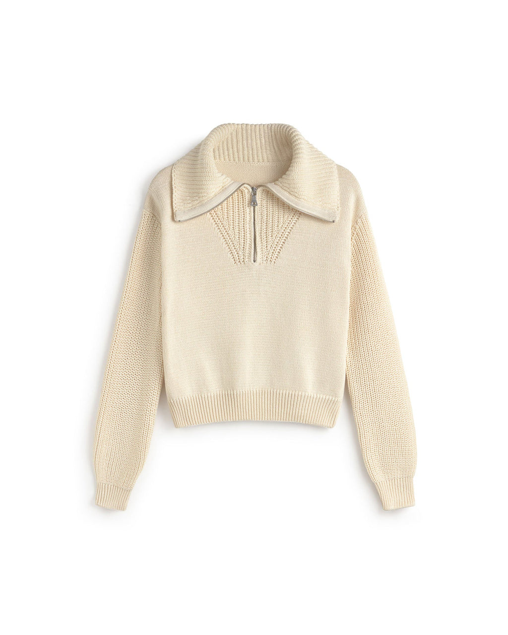 Ekologiczny sweter ecru Tanit sylwetka - 1