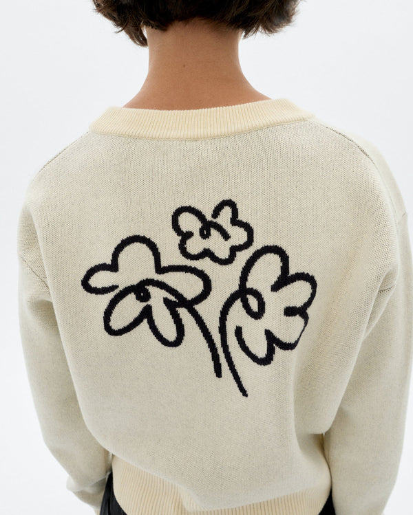 Sustainable Philis raw flower knit jersey - 1