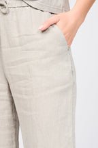 Pantalones lounge de lino - Silty Pigment - Mujer