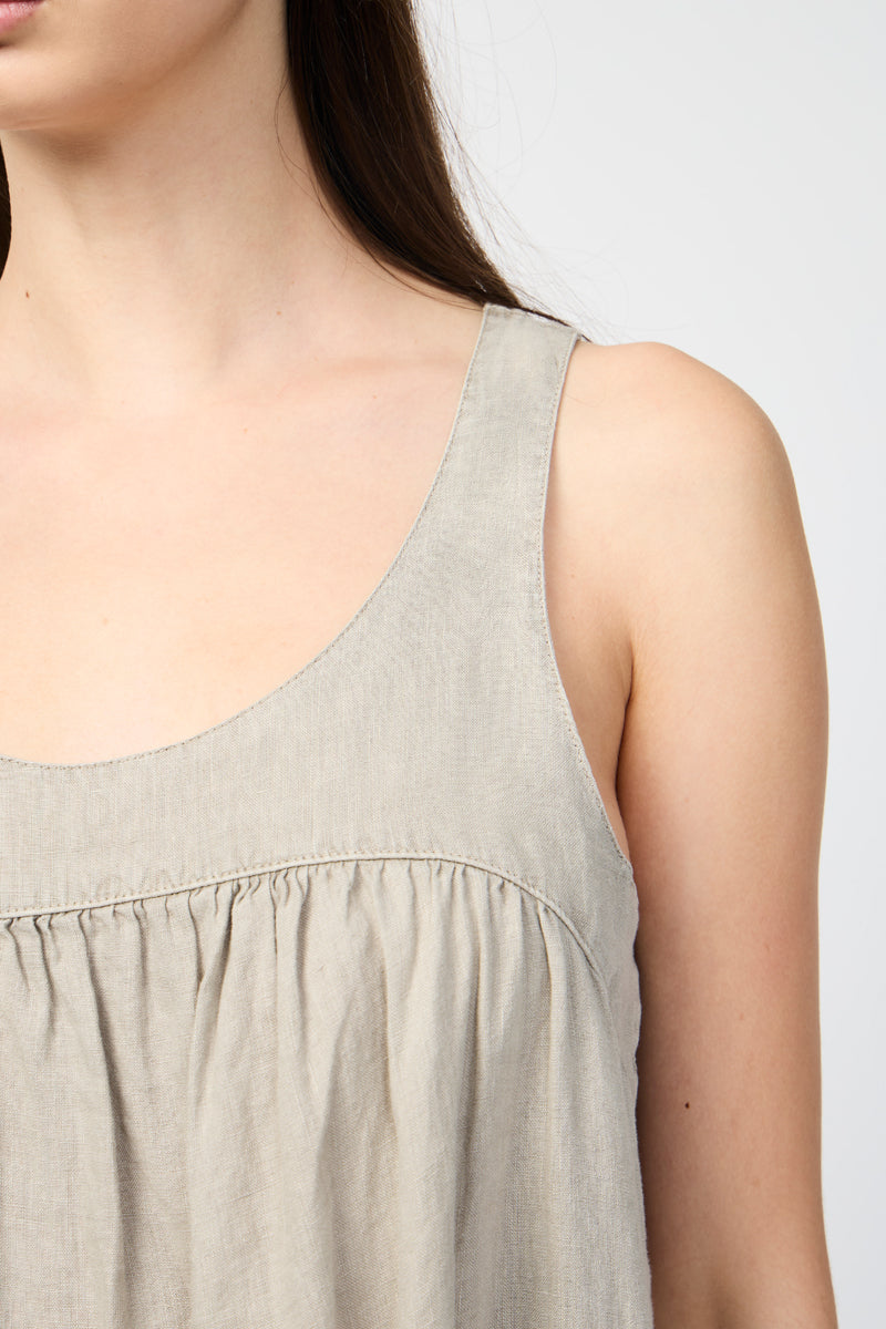Lightweight Piece-Dyed Linen Dress - Mineral Pigment - Women