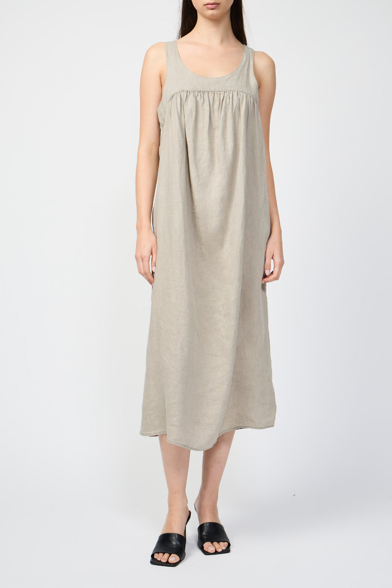 Lightweight Piece-Dyed Linen Dress - Mineral Pigment - Women