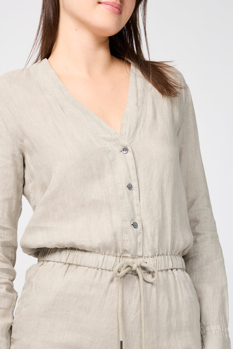 Combinaison En Lin Ls - Pigment Limoneux - Femme