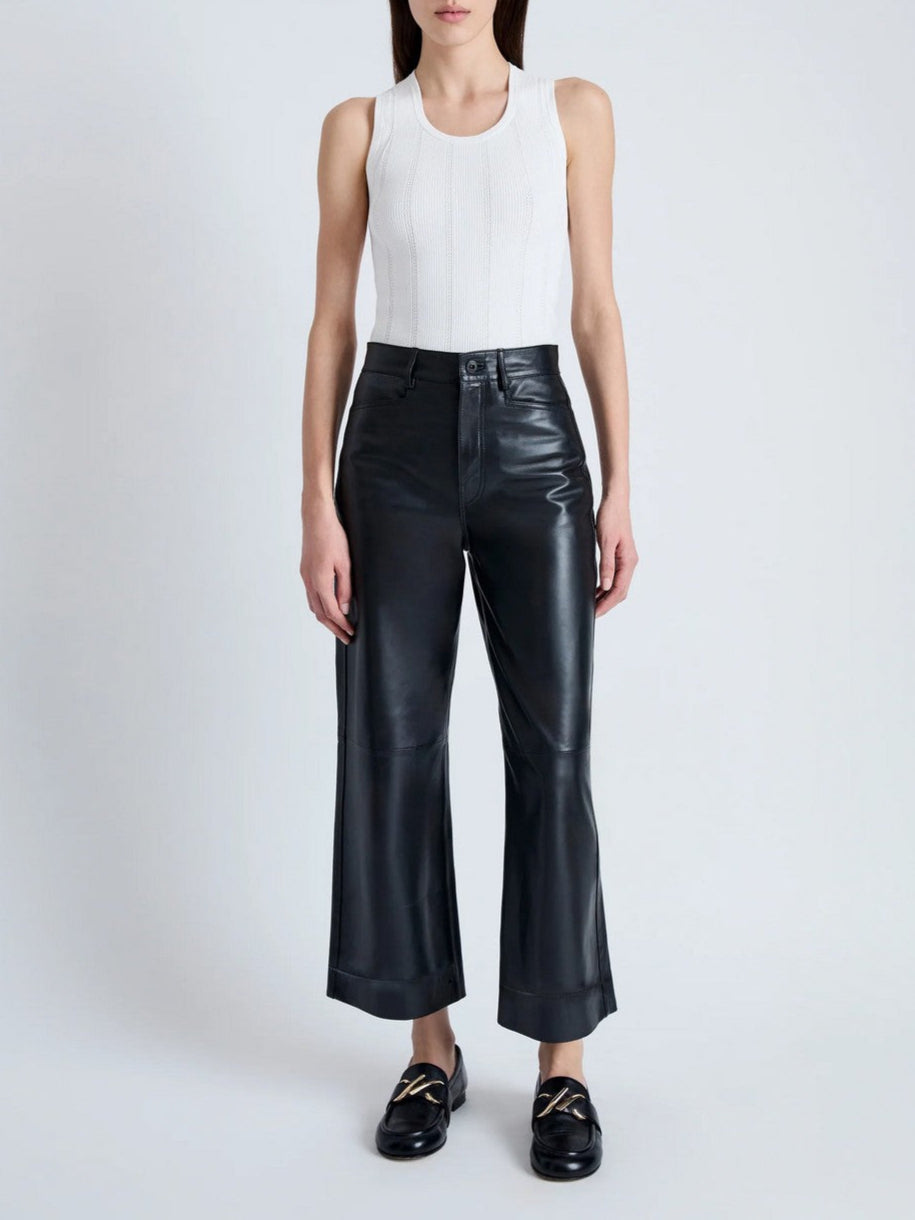 Proenza Schouler - Leather Culottes - Black - Femme