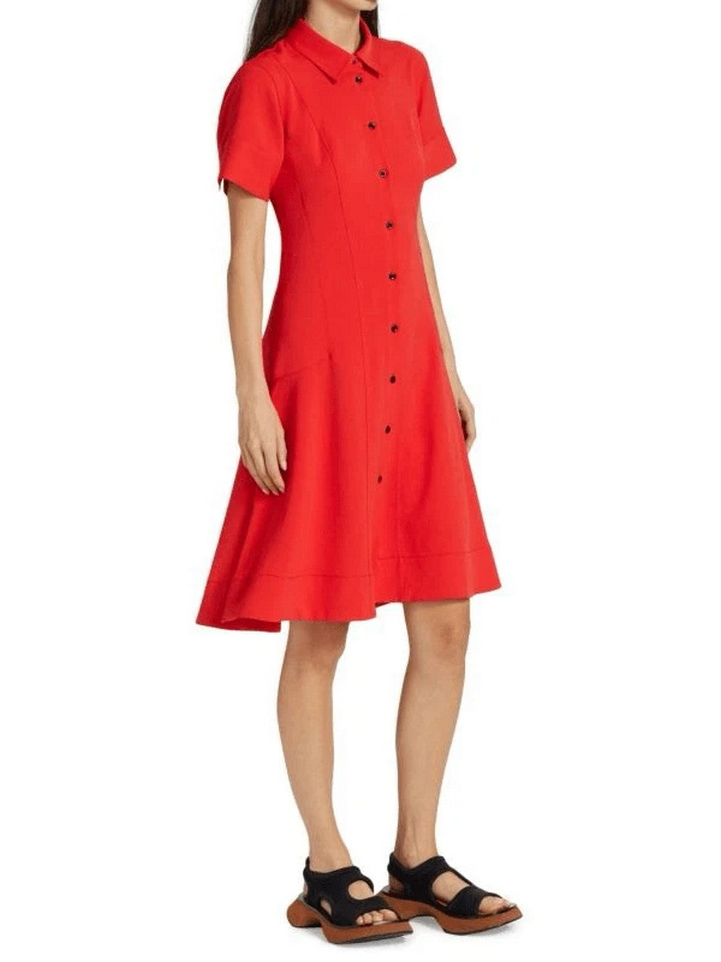 Proenza Schouler - Short Sleeve Shirt Dress - Poppy - Femme