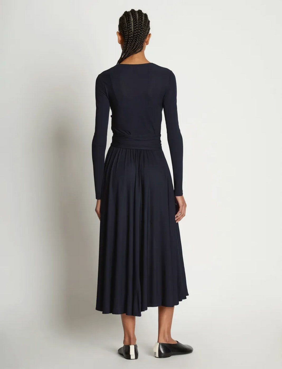 Proenza Schouler - Matte Crepe Wrap Dress - Black - Femme