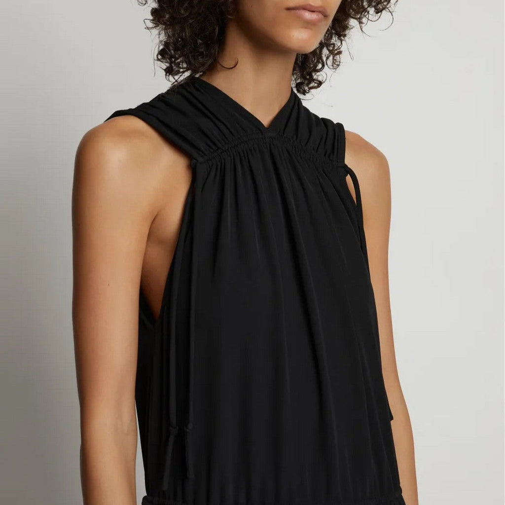 Proenza Schouler - Pleatable Crepe Drawstring Dress - Black - Women's