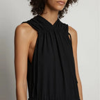 Proenza Schouler - Pleatable Crepe Drawstring Dress - Black - Women's