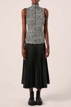 Proenza Schouler - Slinky Jersey Turtleneck Tanktop - Black/White/Jade - Women