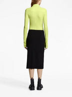 Proenza Schouler - Long Sleeve Jersey Button Top - Lime - Femme