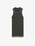 Proenza Schouler - Space Dye Mock Neck Tank Top - Navy/Lime/Black - Femme