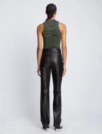 Proenza Schouler - Space Dye Mock Neck Tank Top - Navy/Lime/Black - Femme