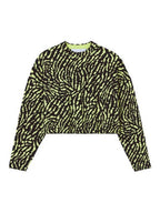 Proenza Schouler - Animal Jacquard Sweater - Black/Lime - Femme
