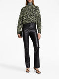 Proenza Schouler - Animal Jacquard Sweater - Black/Lime - Femme