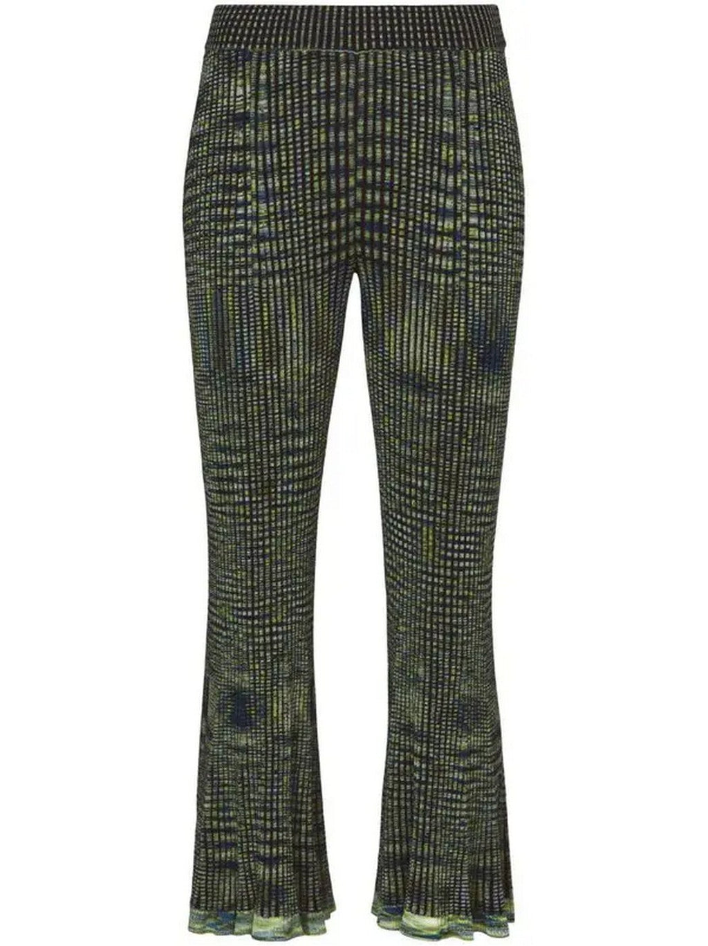 Proenza Schouler - Space Dye Knit Pant - Navy/Lime/Black - Femme