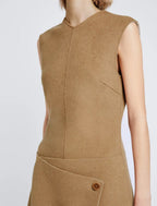 Proenza Schouler - Melton Double Face Dress - Camel / Off White - Femme