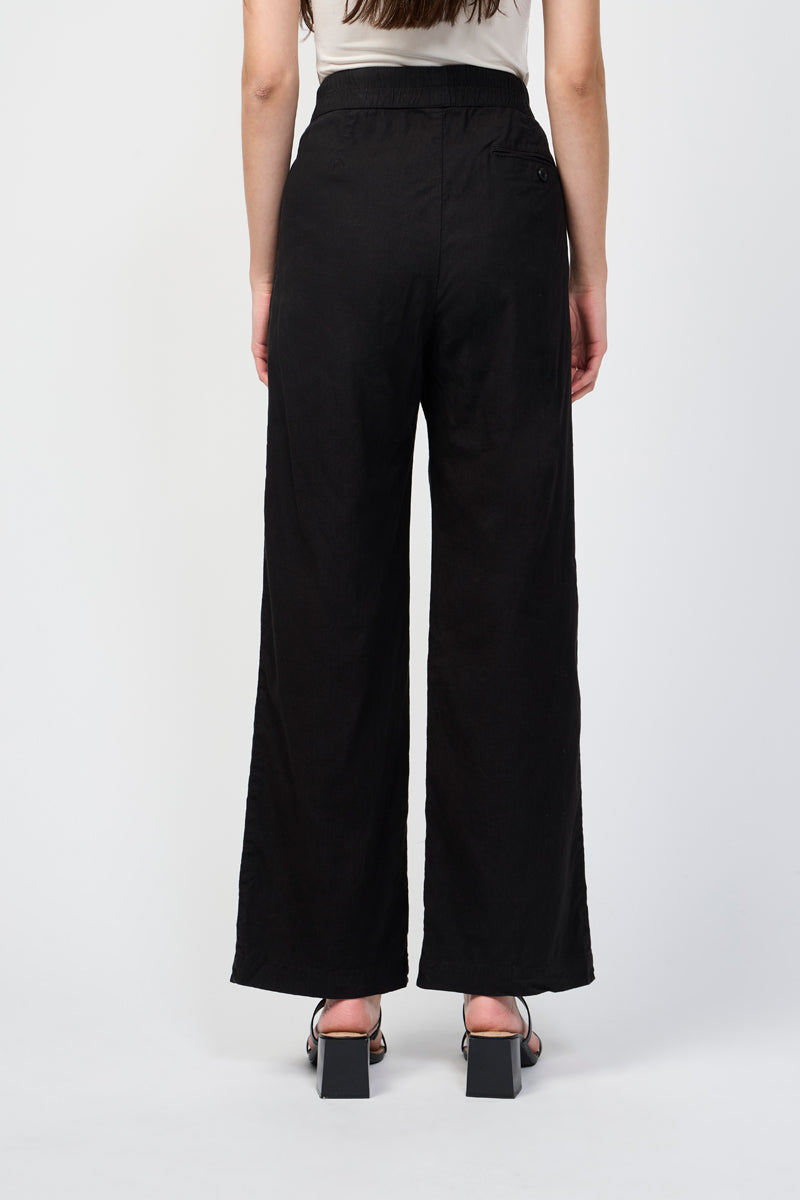 Pantalon À Double Pli - Noir - Femme