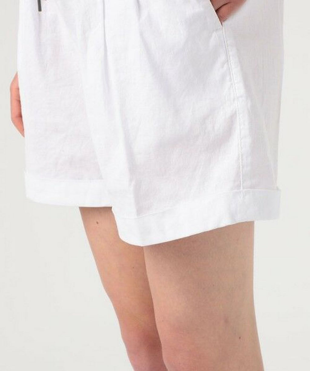 Shorts de senderismo con doble plisado - Blanco - Mujer