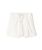 Shorts de senderismo con doble plisado - Blanco - Mujer