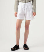 Shorts de senderismo con doble plisado - Blanco - Mujer