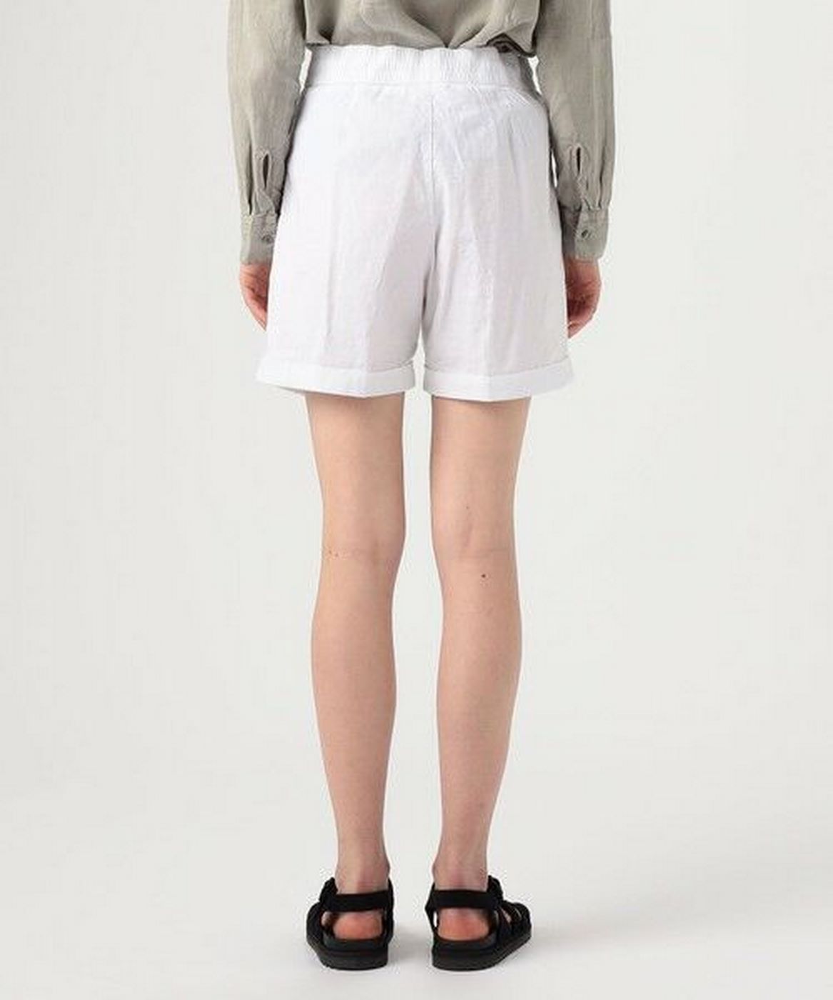 Shorts de senderismo con doble plisado - Blanco - Mujer