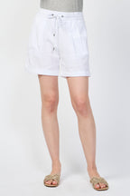 Shorts de senderismo con doble plisado - Blanco - Mujer