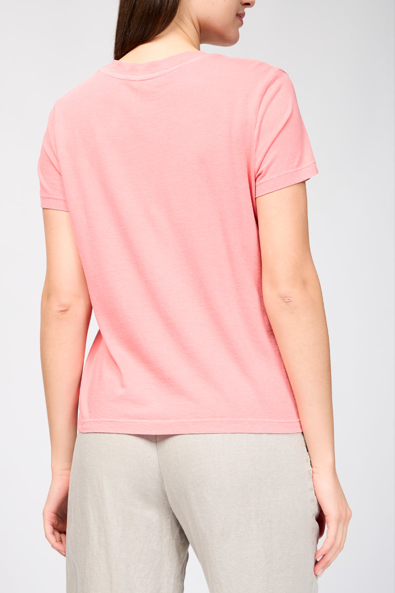 Vintage T-Shirt for Little Boy - Flamingo Pink Pigment - Women