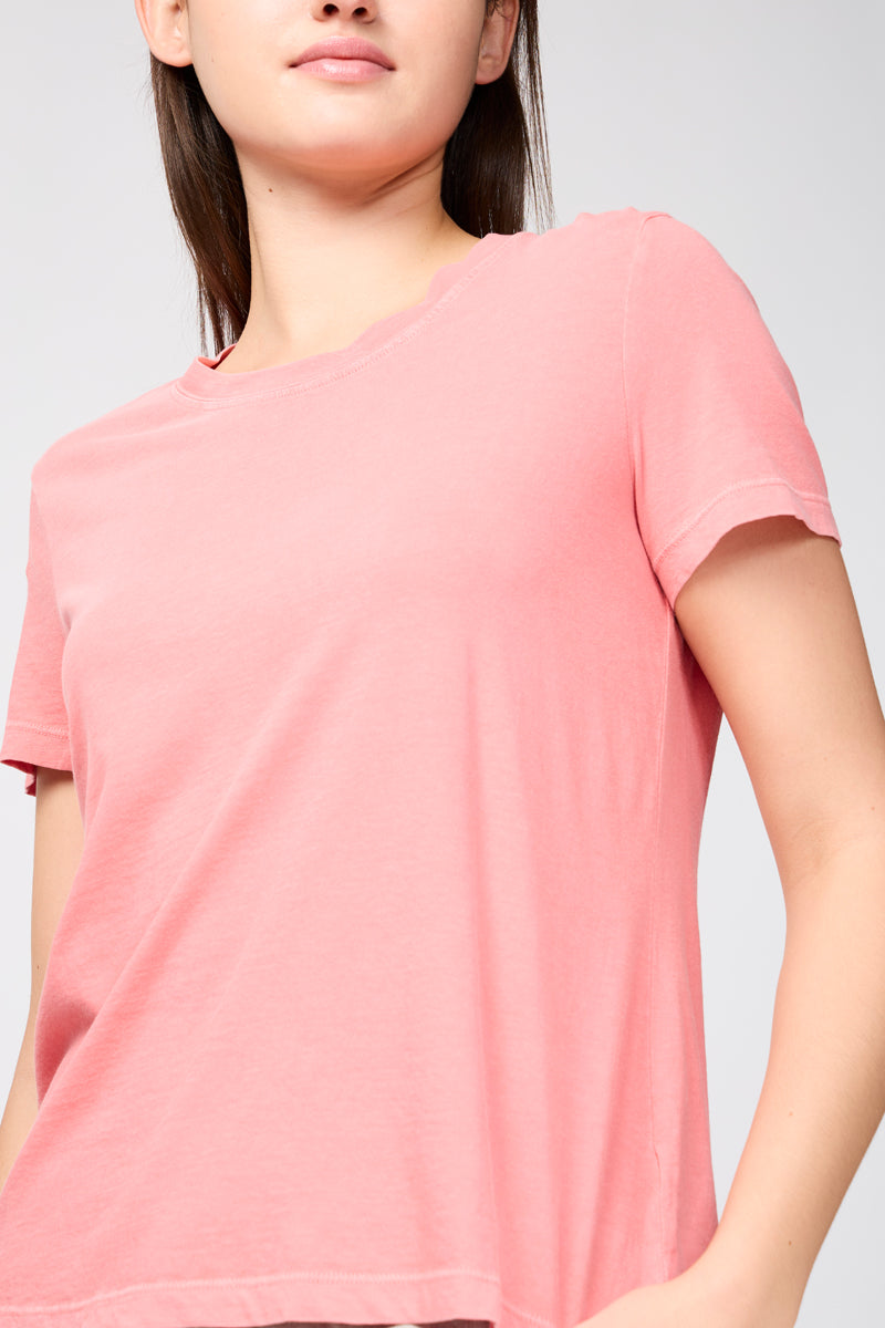 Vintage T-Shirt for Little Boy - Flamingo Pink Pigment - Women
