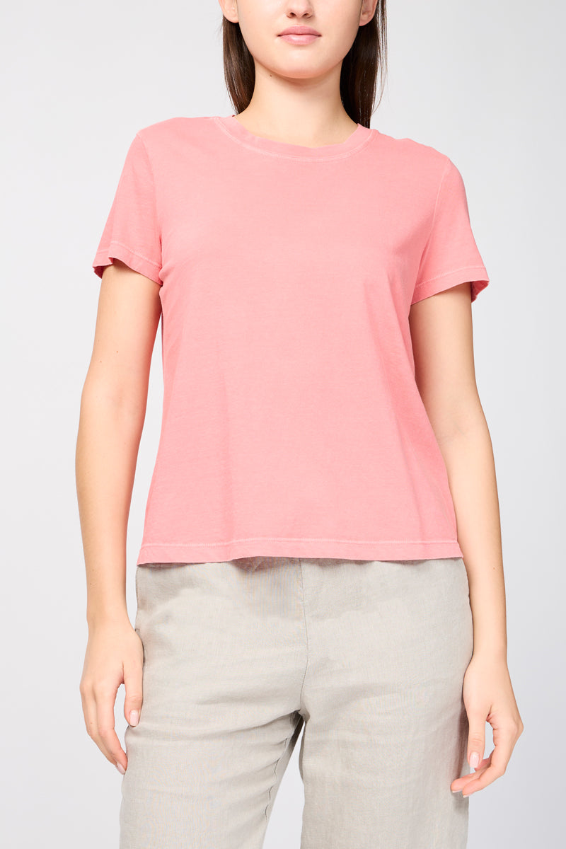 Vintage T-Shirt for Little Boy - Flamingo Pink Pigment - Women