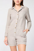 Nyln Ln Hrrgbn Shrt Blrsuit - Mineral Pigment - Femme