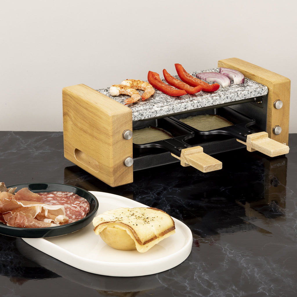 Raclette & Pierre À Cuire - 2 Personnes - Design Bois