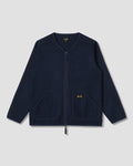 Wool Fleece Cardigan - Navy Heather