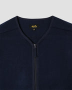 Wool Fleece Cardigan - Navy Heather