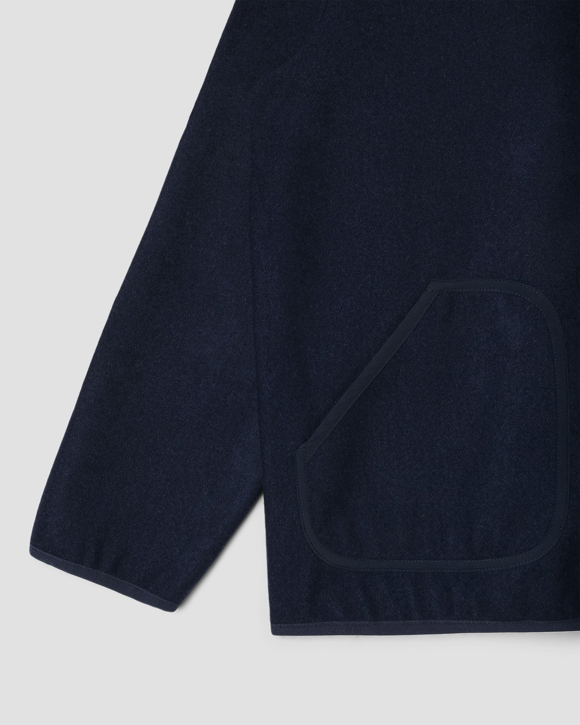 Wool Fleece Cardigan - Navy Heather