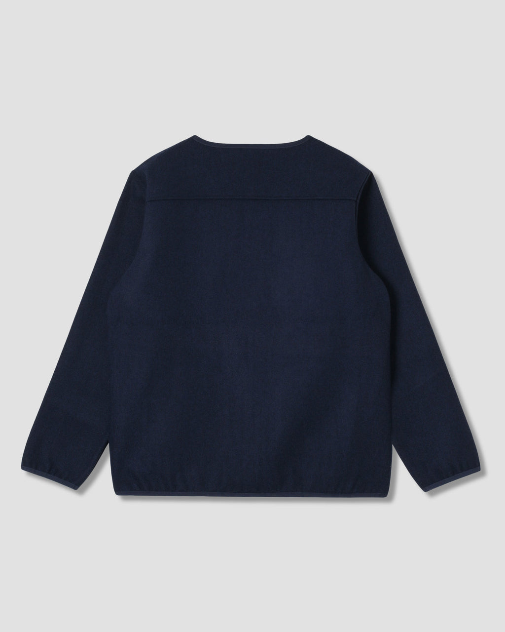 Wool Fleece Cardigan - Navy Heather