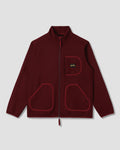 Wool Fleece Jacket - Dark Red Heather