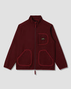Wool Fleece Jacket - Dark Red Heather