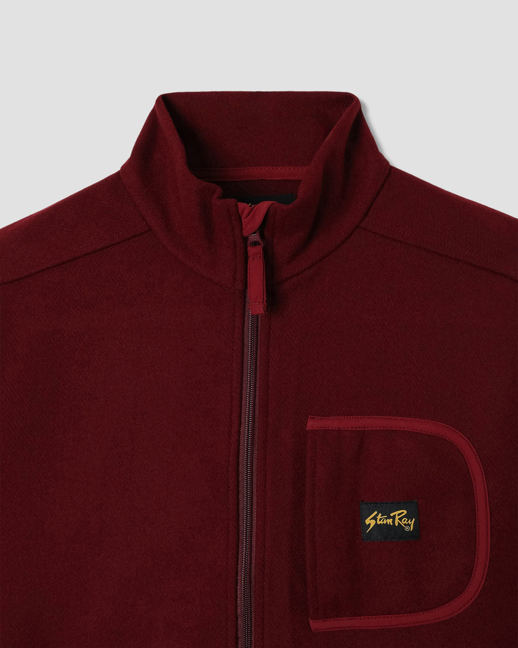 Wool Fleece Jacket - Dark Red Heather