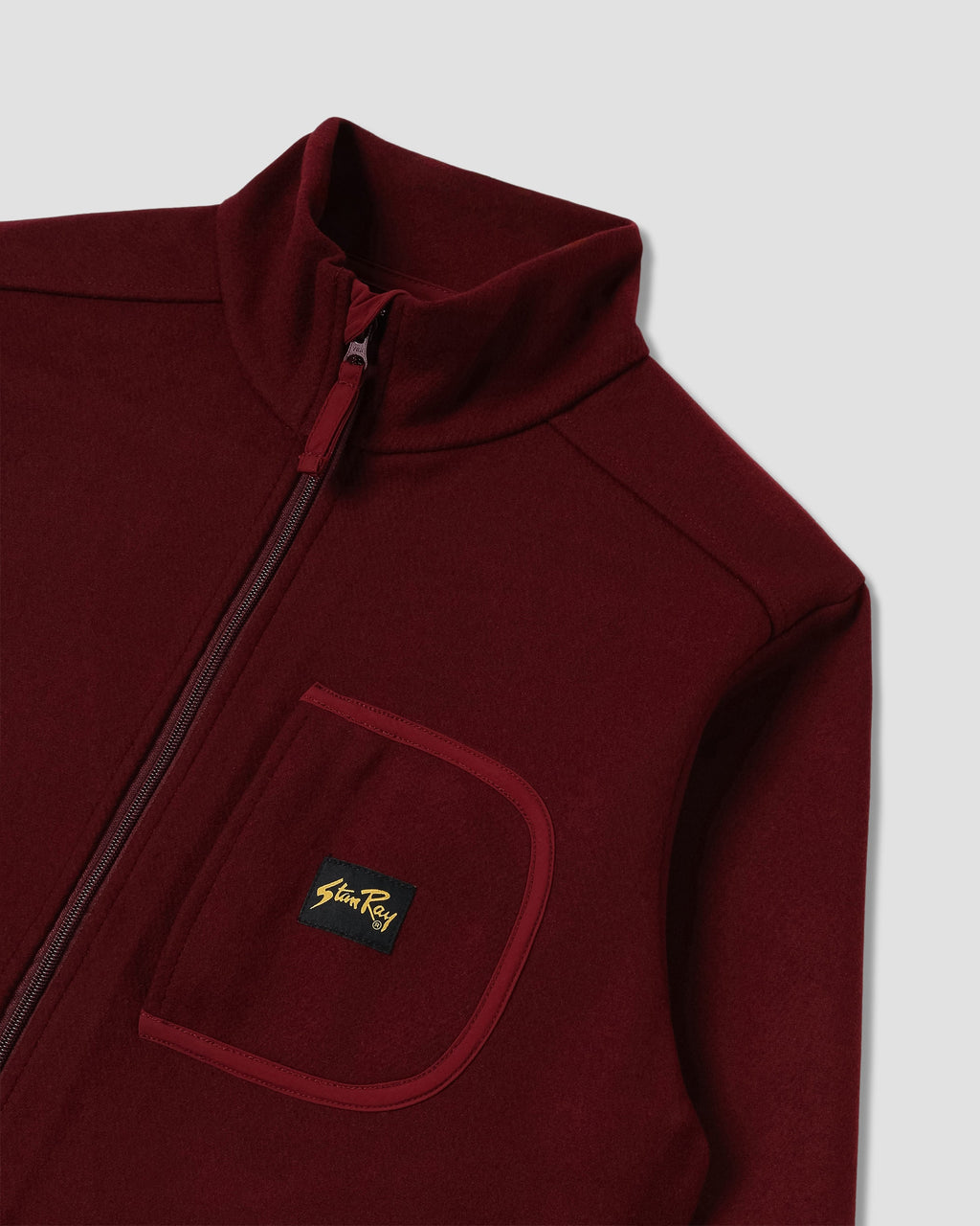 Wool Fleece Jacket - Dark Red Heather